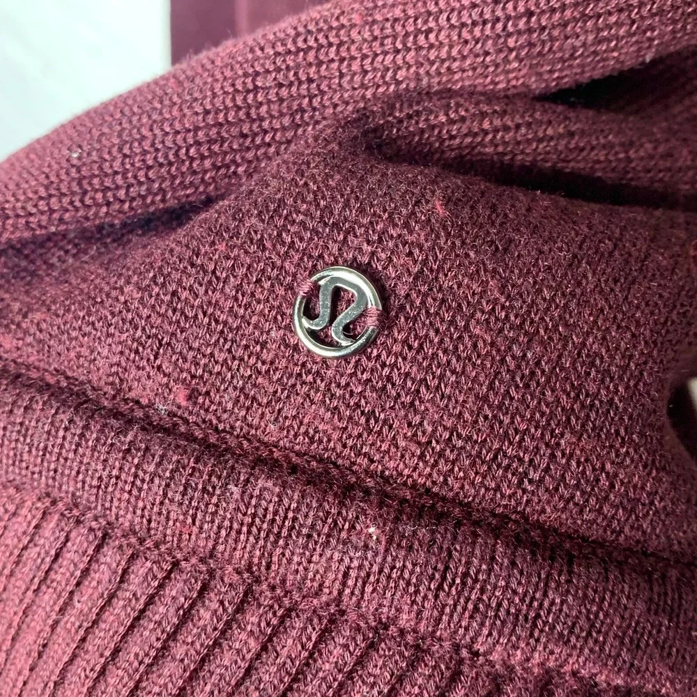 LULULEMON Womens‎ Sweet Savasana Maroon Heathered Pullover Sweater Hoodie